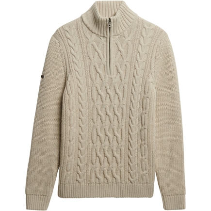Superdry  Jacob Cable Knit Half Zip Jumper Strik