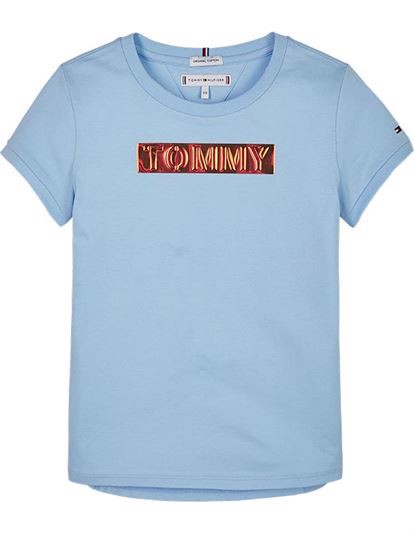 Tommy Hilfiger Foil Label T-shirt - Calm Blue | Coaststore