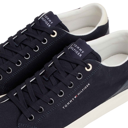 Tommy Hilfiger Essential Canvas Logo Lace-Up Sneakers