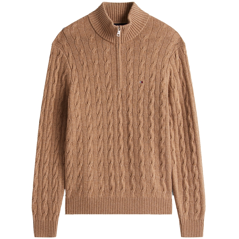 Tommy Hilfiger Lambswool Cable Zip Strik