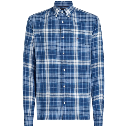 Tommy Hilfiger Linen Medium Check Skjorte