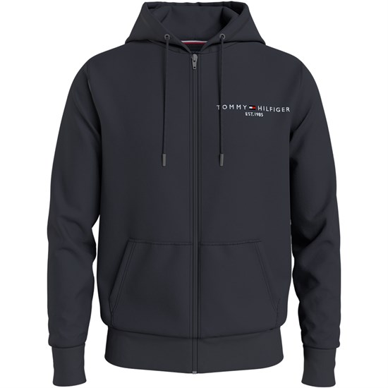 Tommy Hilfiger Logo Zip Through Hættetrøje