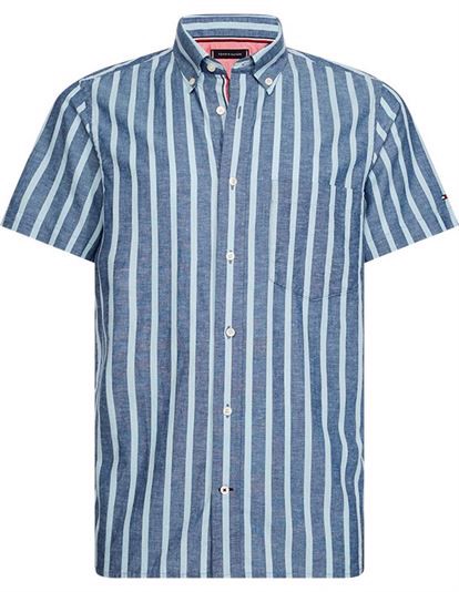 Tommy Hilfiger Slim Bold Stripe Skjorte - Blue Ink | Coaststore