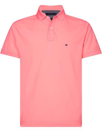 Tommy Hilfiger Regular Polo T-shirt - Pink Grapefruit | Coaststore