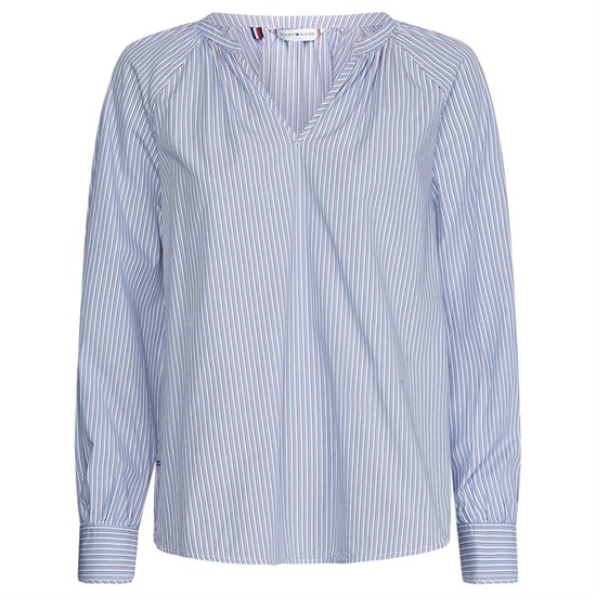 Tommy Hilfiger Relaxed V-neck LS Bluse