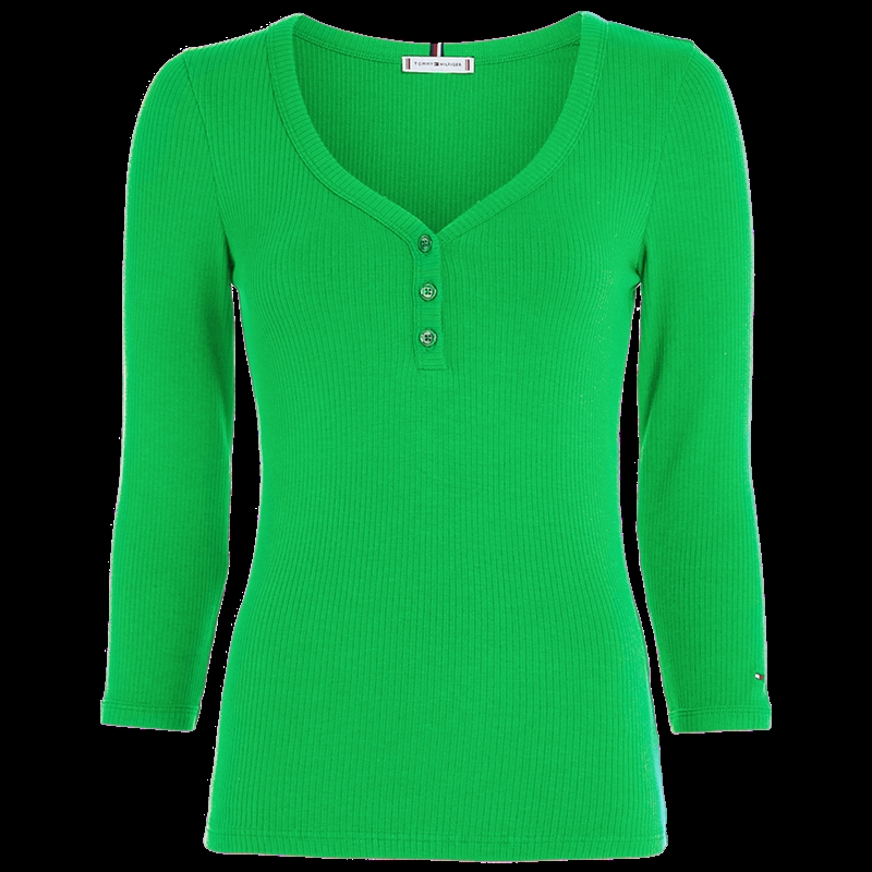 Tommy Hilfiger 5x2 Rib Henley 3/4 Bluse