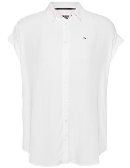 Tommy Jeans Roll Up Sleeve Skjorte - White | Coaststore