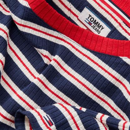 Tommy Jeans Striped Rib T-shirt Kjole