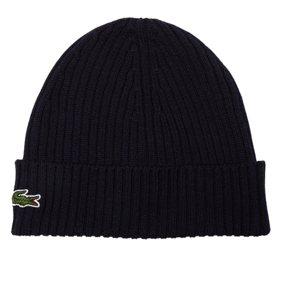 Lacoste Ribbed Wool Beanie