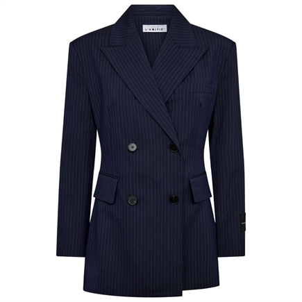 Haute L´amitié Navy Pin Waist Fit Blazer 