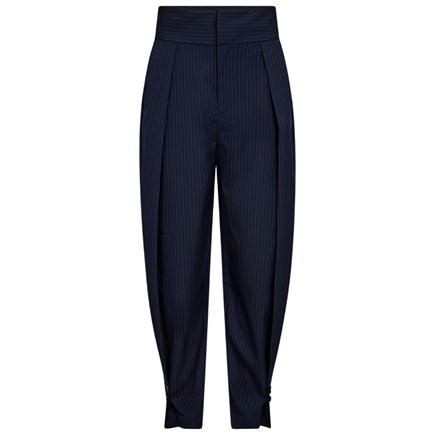 Haute L´amitié Navy Pin Pleat Bukser 