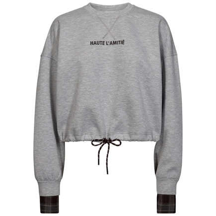 Haute L´amitié Maxi Crop Shirt Cuff Sweatshirt 