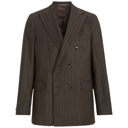 Oscar Jacobson Farris Striped Flannel Blazer